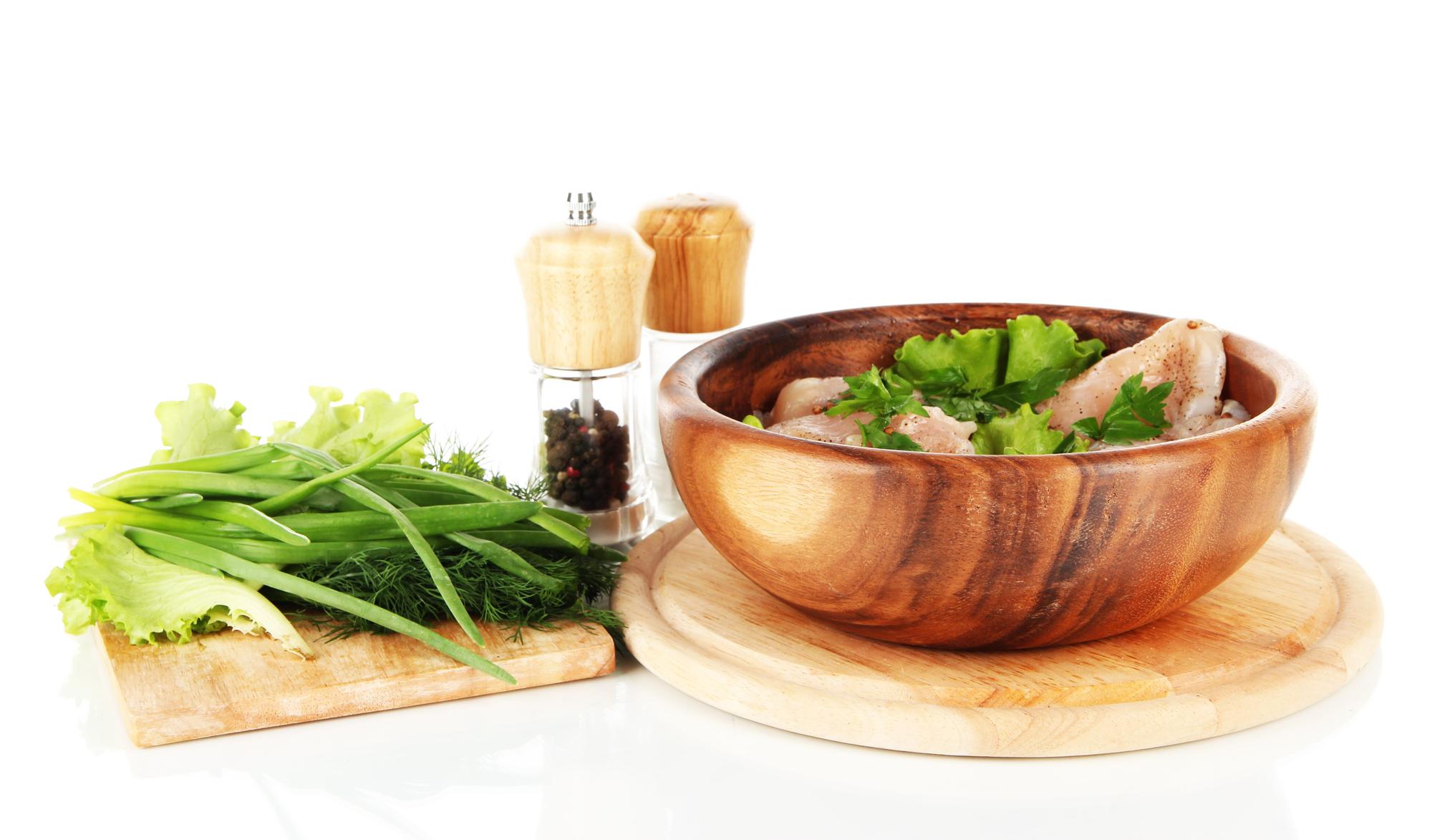 Warm meal plated in rustic kitchen